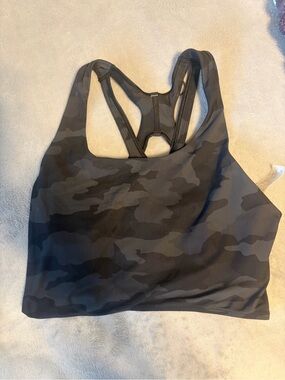 lululemon athletica Black Camo Racerback Sports Bra